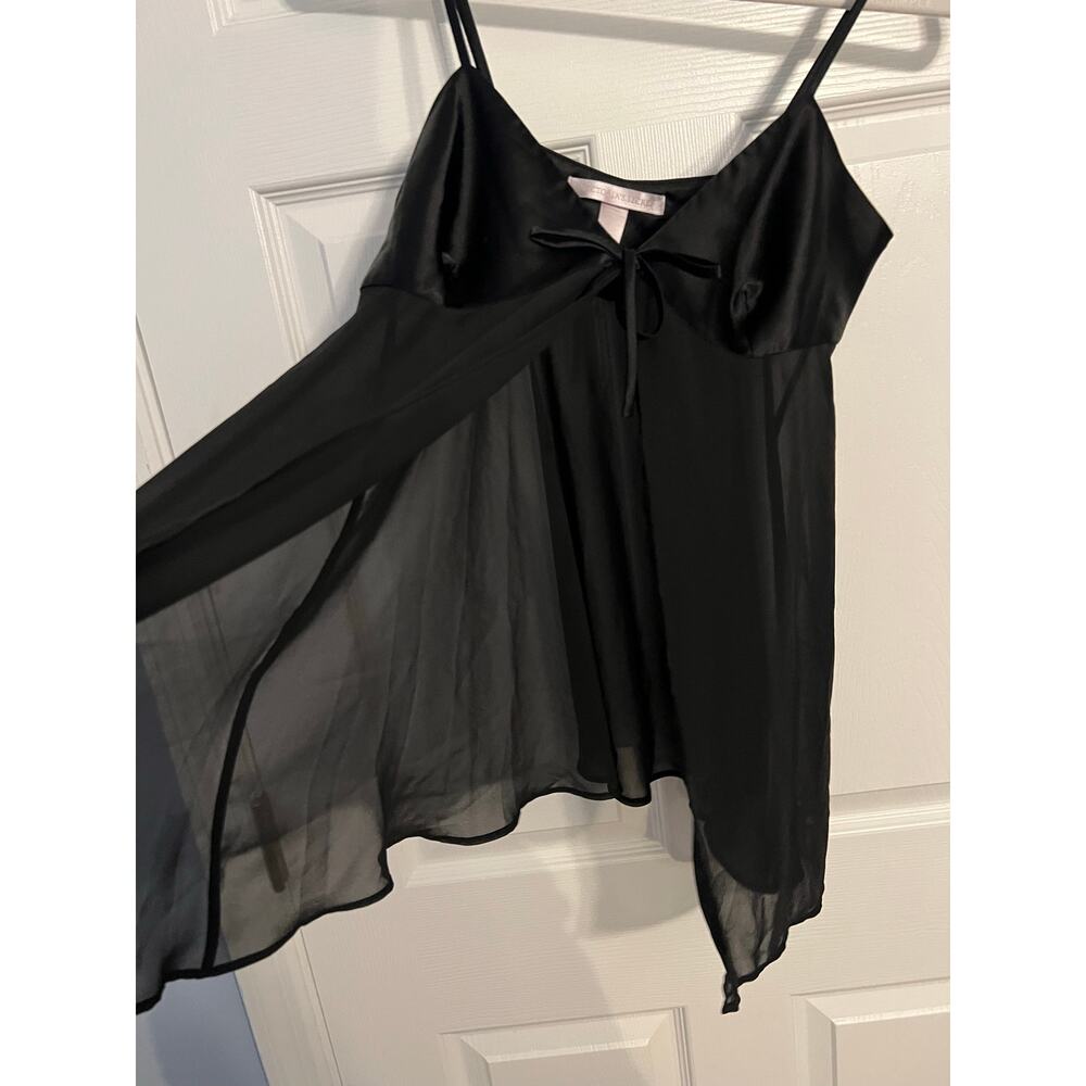 Victoria’s Secret Black Cami Lingerie – One Size – Tie Front - Picture 3 of 4